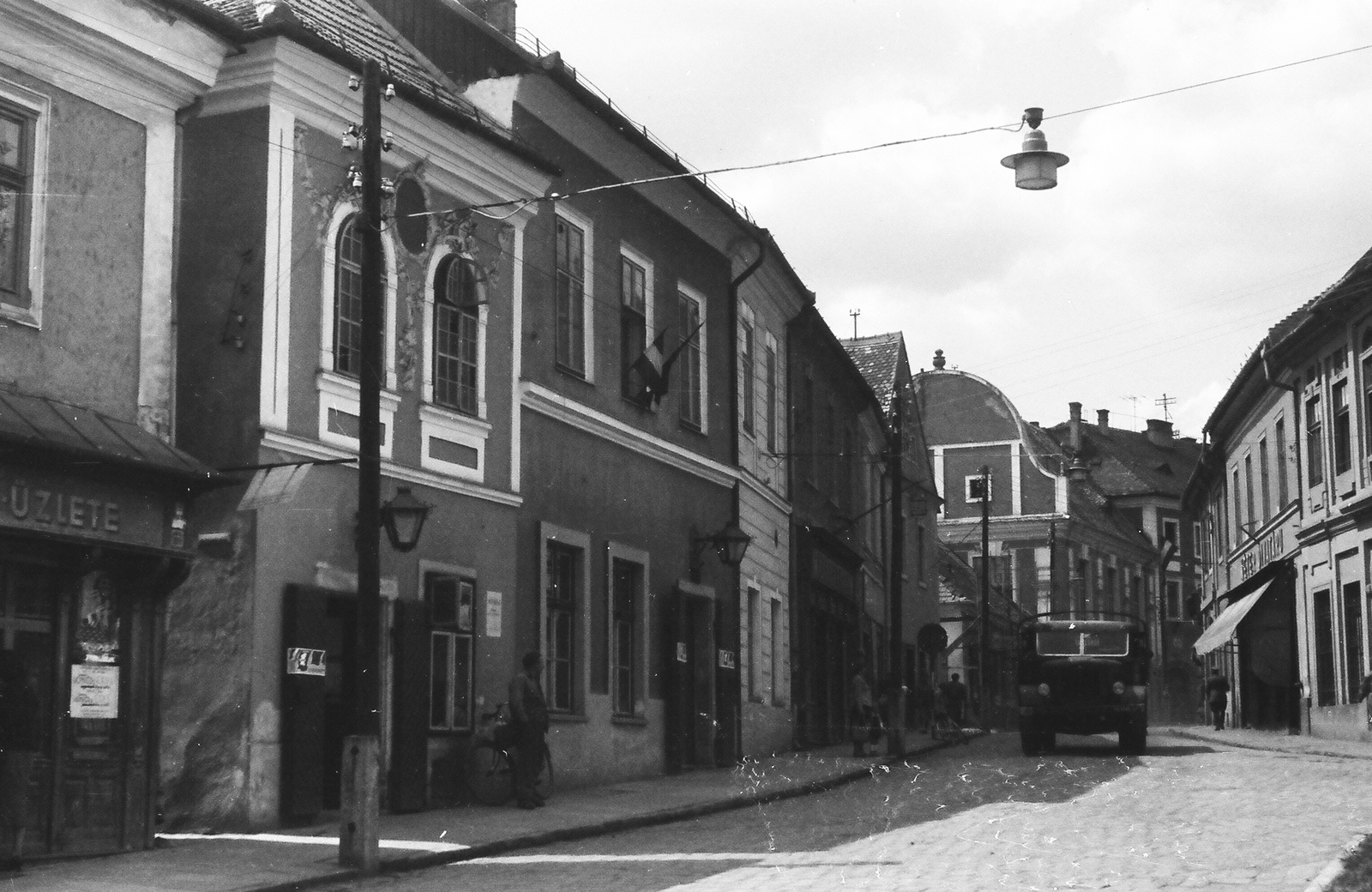 Hungary, Szentendre, Fő (Marx) tér., 1959, Umann Kornél, commercial vehicle, street view, Csepel-brand, Fortepan #28079