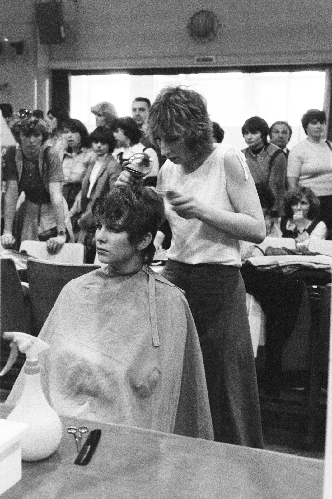 1978, Artfókusz, hairdo, hairdresser, competition, Fortepan #280795
