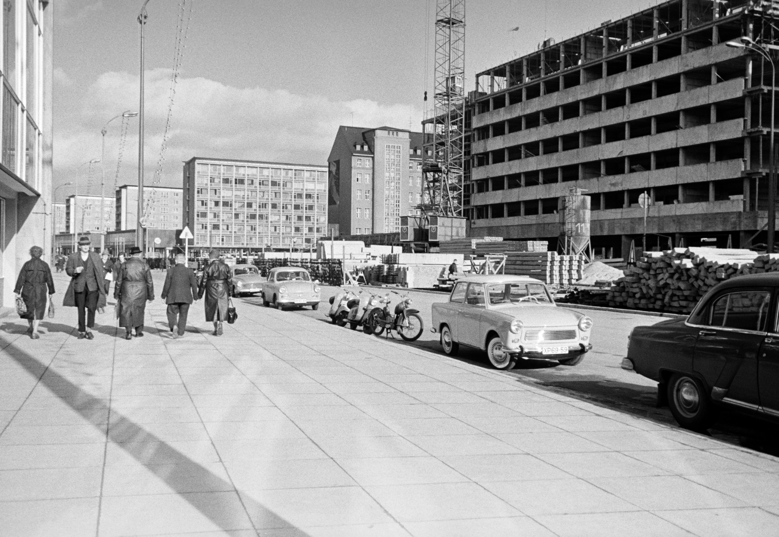 Germany, Chemnitz, (Karl Marx Stadt), Straße der Nationen Brückenstraße (Karl-Marx-Allee) felé nézve., 1966, Artfókusz, GDR, Fortepan #280807
