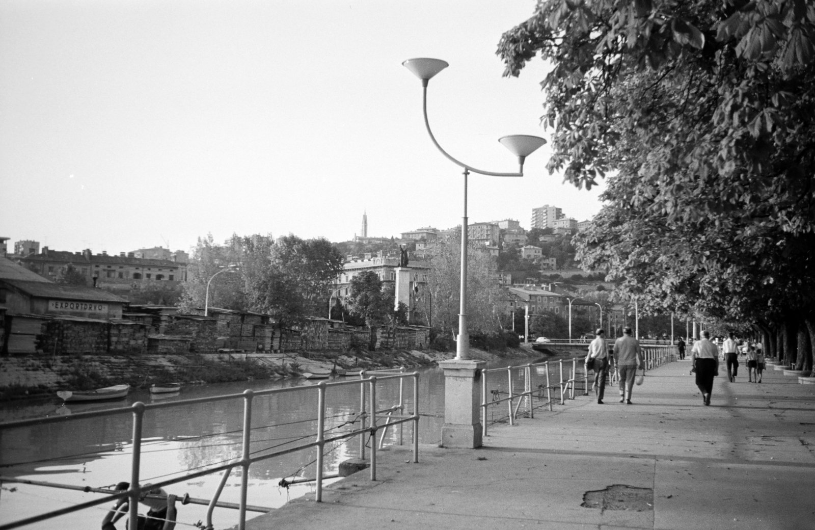 Horvátország,Adria, Fiume, Šetalište Andrije Kačića Miošića, balra a Recsina folyó., 1970, Artfókusz, Fábián József, Fortepan #280816
