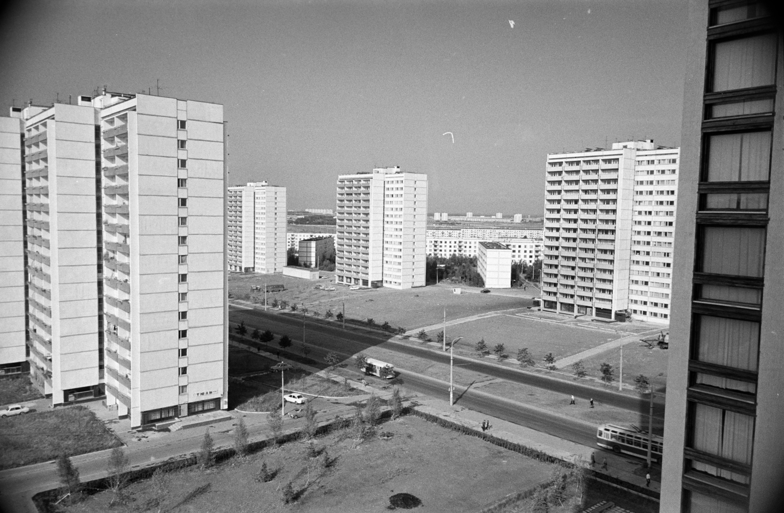 Russia, Moscow, kilátás a Druzsba szállóból a proszpekt Vernadszkogo felé., 1970, Artfókusz, blocks, Soviet Union, Fortepan #280844