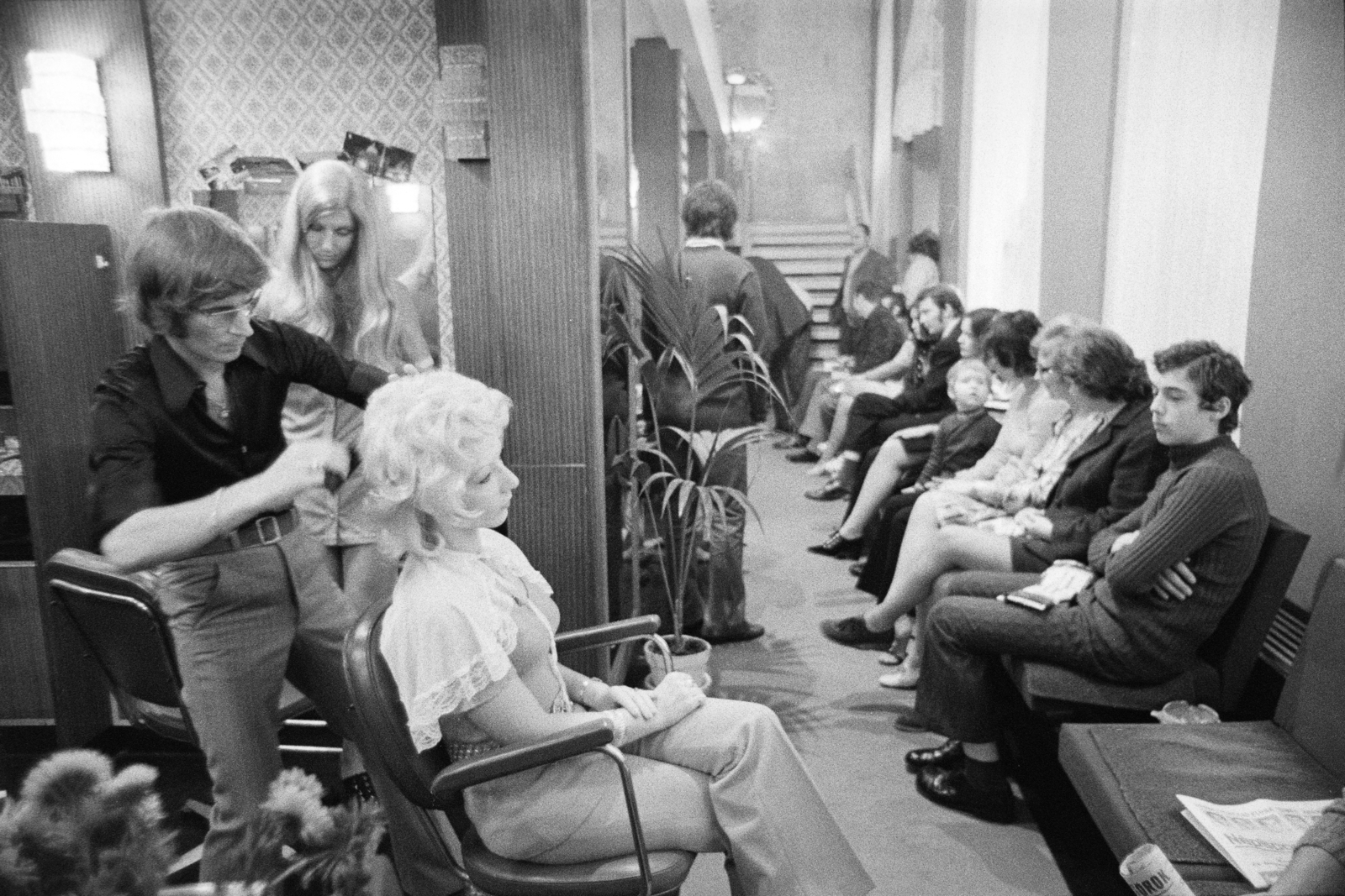 1977, Artfókusz, hairdresser, hairdresser, Fortepan #280927