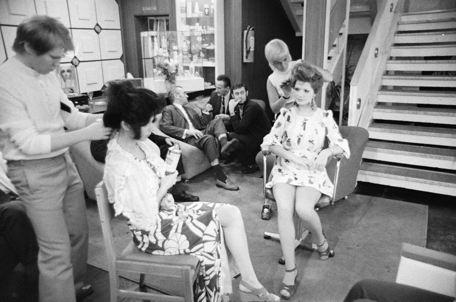 1977, Artfókusz, hairdo, hairdresser, Fortepan #280928