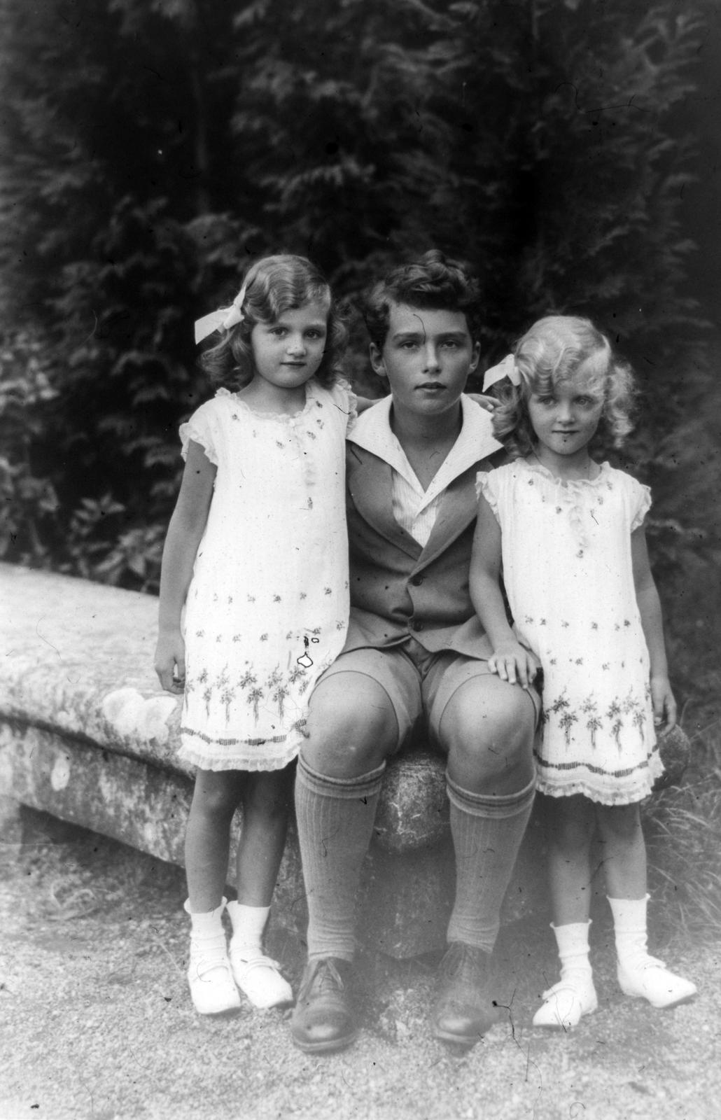 1925, Habsburg Ottó Alapítvány, three people, brothers, Fortepan #281243