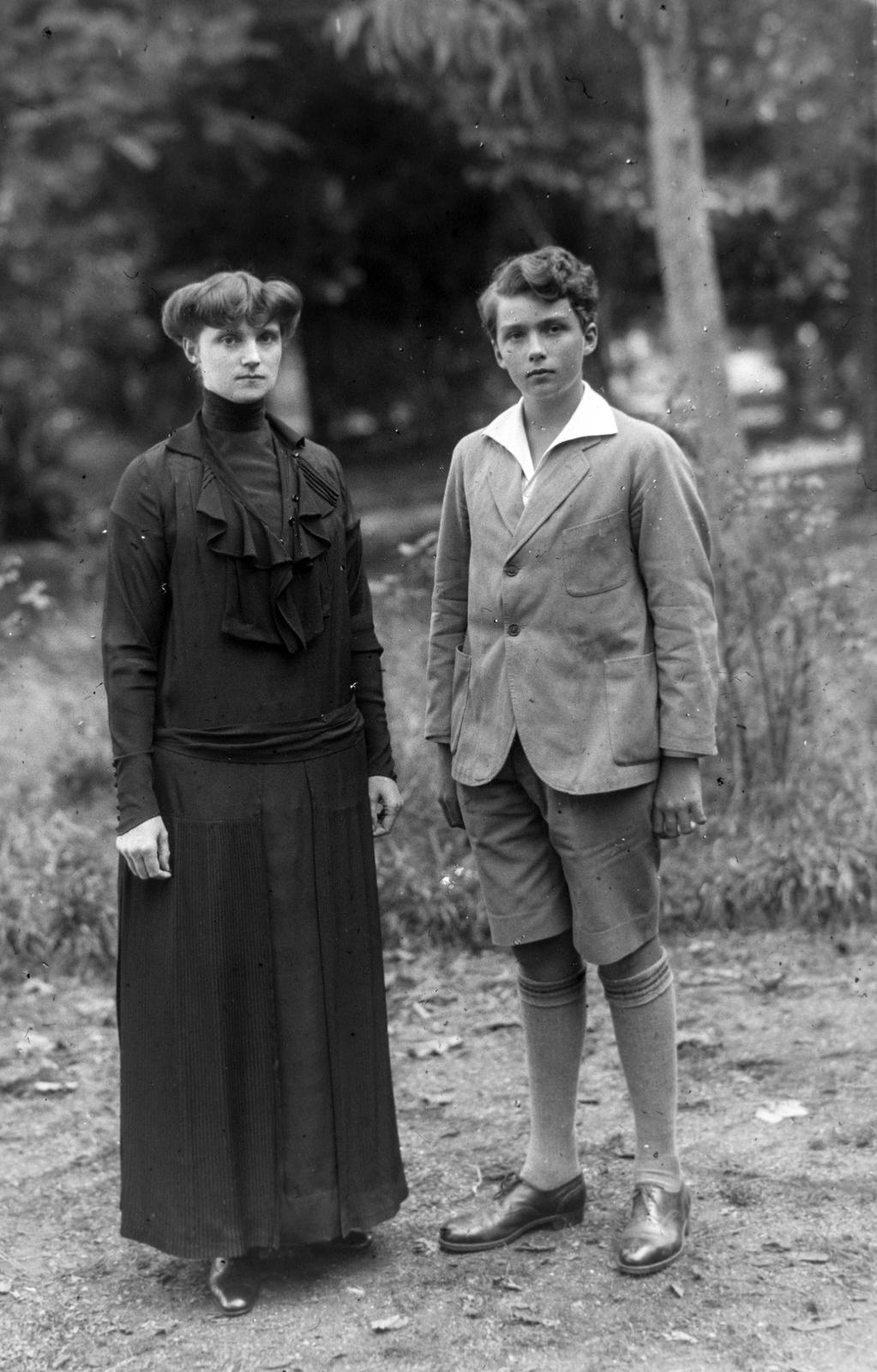 Habsburg Ottó édesanyjával, Zitával, 1925, Habsburg Ottó Alapítvány, double portrait, Fortepan #281244