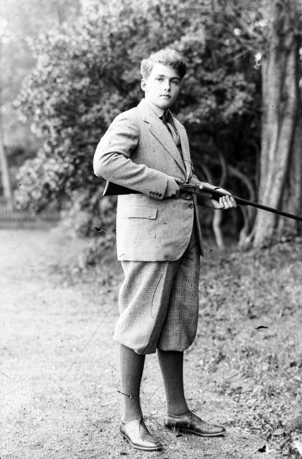 Habsburg Ottó puskával, 1926, Habsburg Ottó Alapítvány, breech, weapon, Fortepan #281270