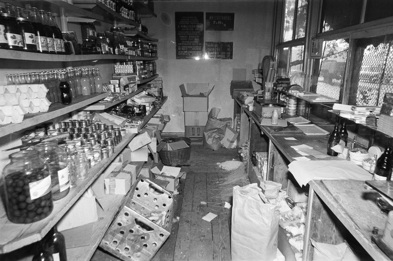 Hungary, Budapest XIII., Kámfor utca, Közért a Budapest-Angyalföld vasútállomás mellett. A kép forrását kérjük így adja meg: Fortepan / Budapest Főváros Levéltára. Levéltári jelzet: HU.BFL.XV.19.c.10, 1972, Budapest Főváros Levéltára / BRFK helyszínelési fényképei, BRFK Hivatala Bűnügyi Technikai Osztály, grocery store, Budapest, Fortepan #281637