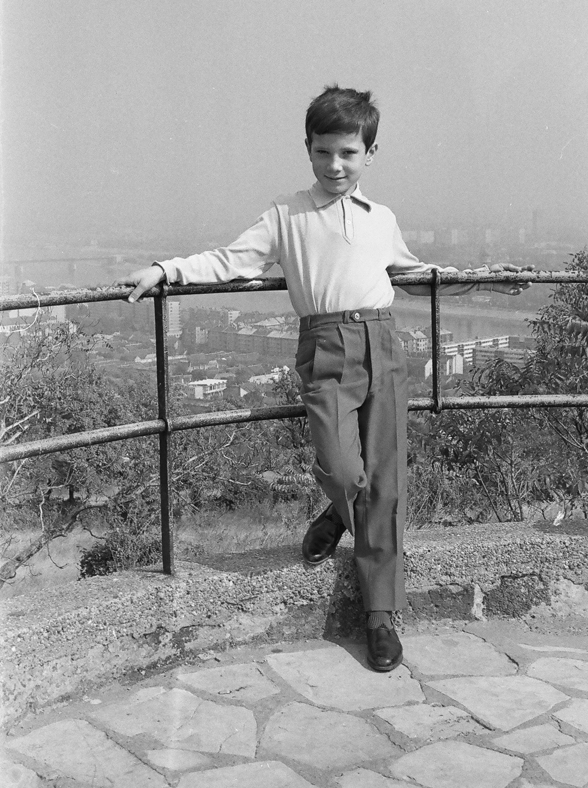 Magyarország, Budapest II., József-hegyi kilátó, panoráma Óbuda és az Árpád híd felé., 1971, Umann Kornél, látkép, kilátó, Budapest, Fortepan #28206