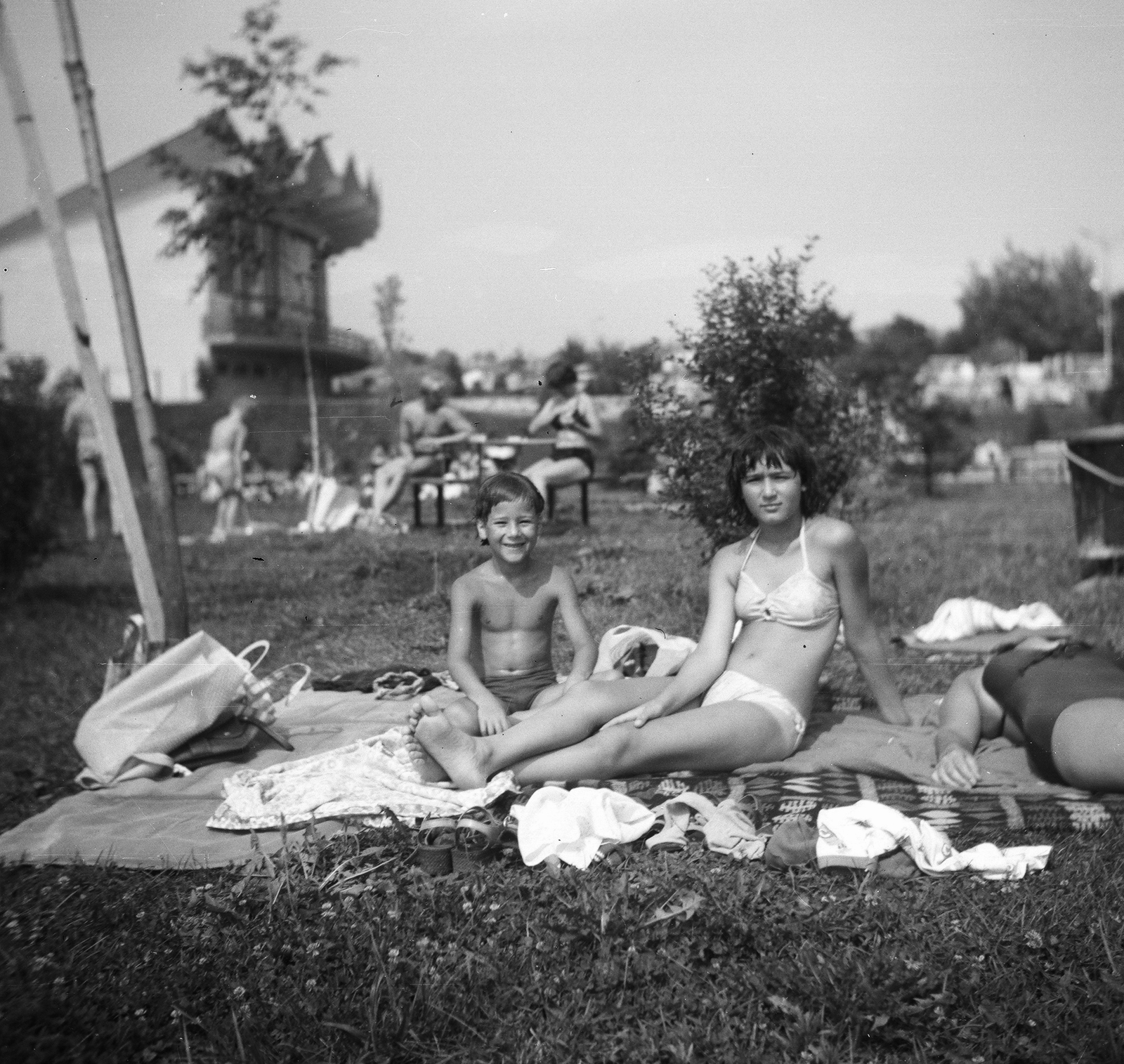 Hungary, Zalakaros, termálfürdő., 1979, Umann Kornél, bathing suit, thermal bath, Fortepan #28220