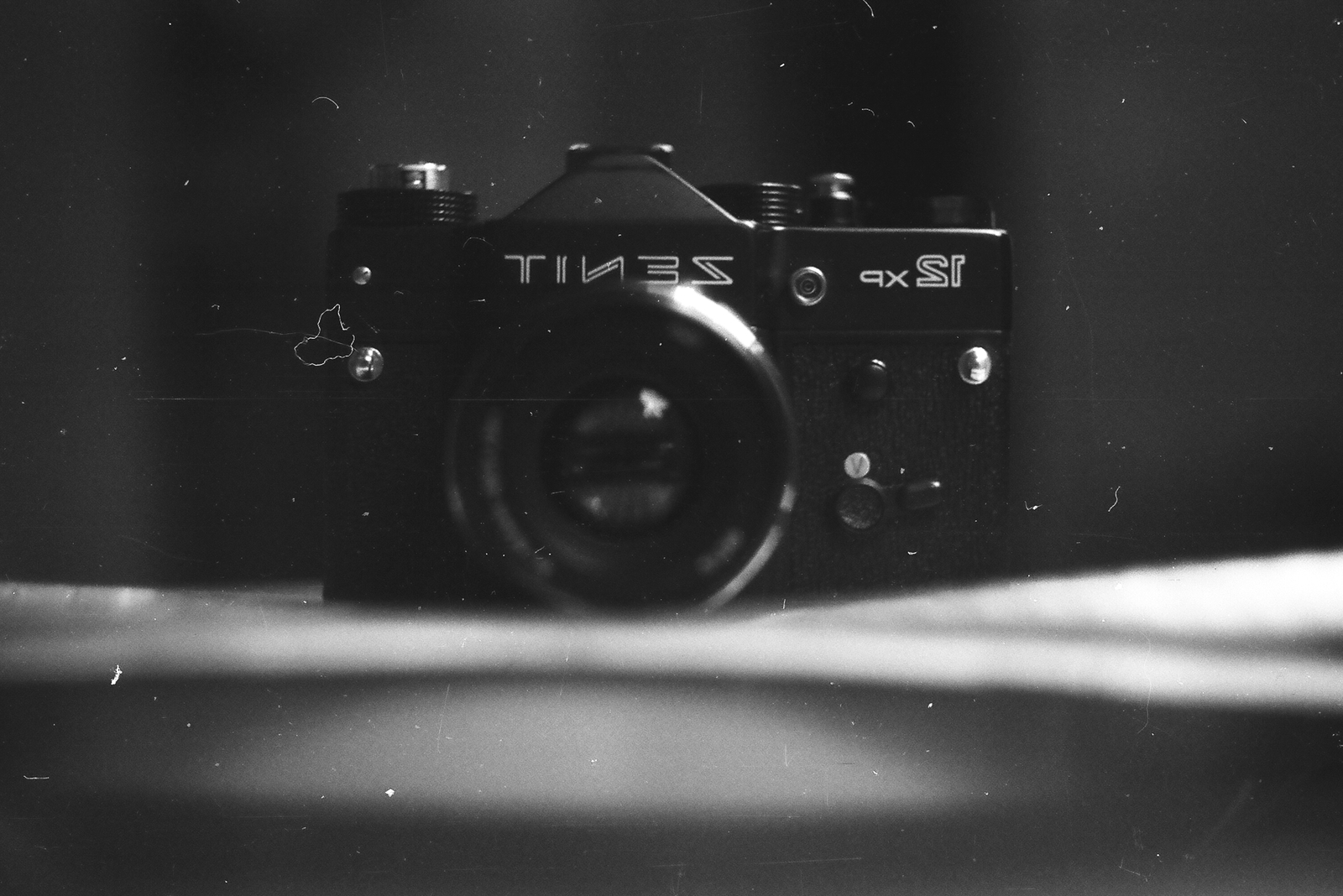 1988, Umann Kornél, reflection, camera, photography, KMZ-brand, Zenit-brand, Fortepan #28248