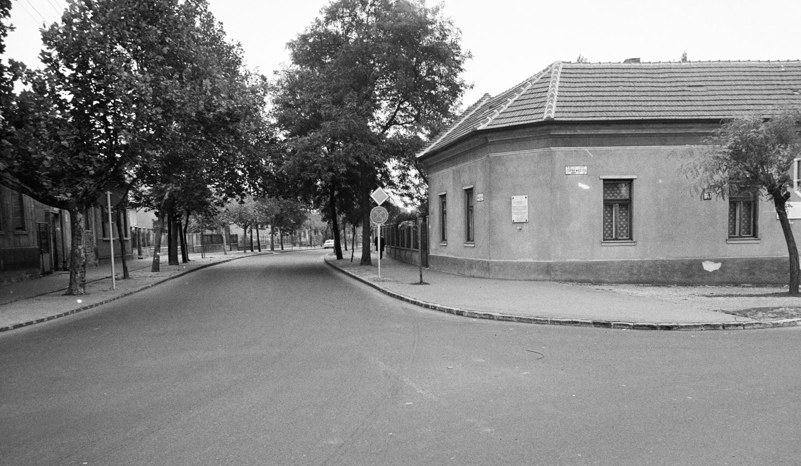 Magyarország, Budapest XXI., szemben a Szent István (Kalamár József) út, jobbra a Cservenka Miklós utca (később hozzácsatolva a Kossuth Lajos utcához). A kép forrását kérjük így adja meg: Fortepan / Budapest Főváros Levéltára. Levéltári jelzet: HU.BFL.XV.19.c.10, 1972, Budapest Főváros Levéltára / BRFK helyszínelési fényképei, BRFK Hivatala Bűnügyi Technikai Osztály, Budapest, Fortepan #283362