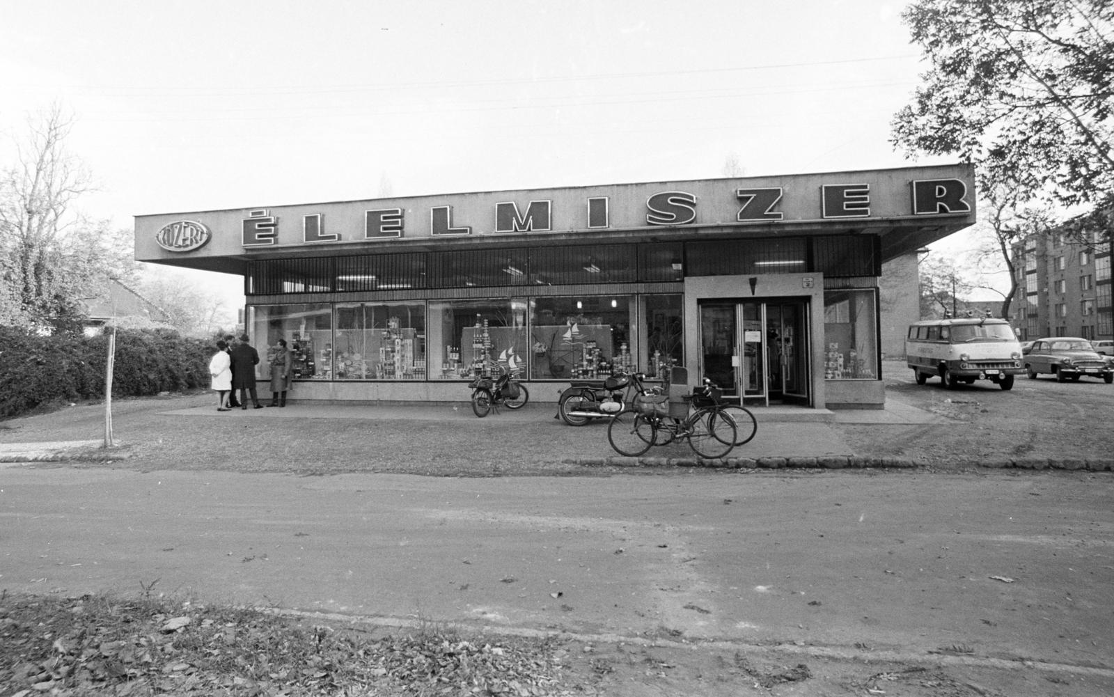 A kép forrását kérjük így adja meg: Fortepan / Budapest Főváros Levéltára. Levéltári jelzet: HU.BFL.XV.19.c.10, 1972, Budapest Főváros Levéltára / BRFK helyszínelési fényképei, BRFK Hivatala Bűnügyi Technikai Osztály, Best of, grocery store, Közért Company, bicycle, RAF-brand, Fortepan #283583