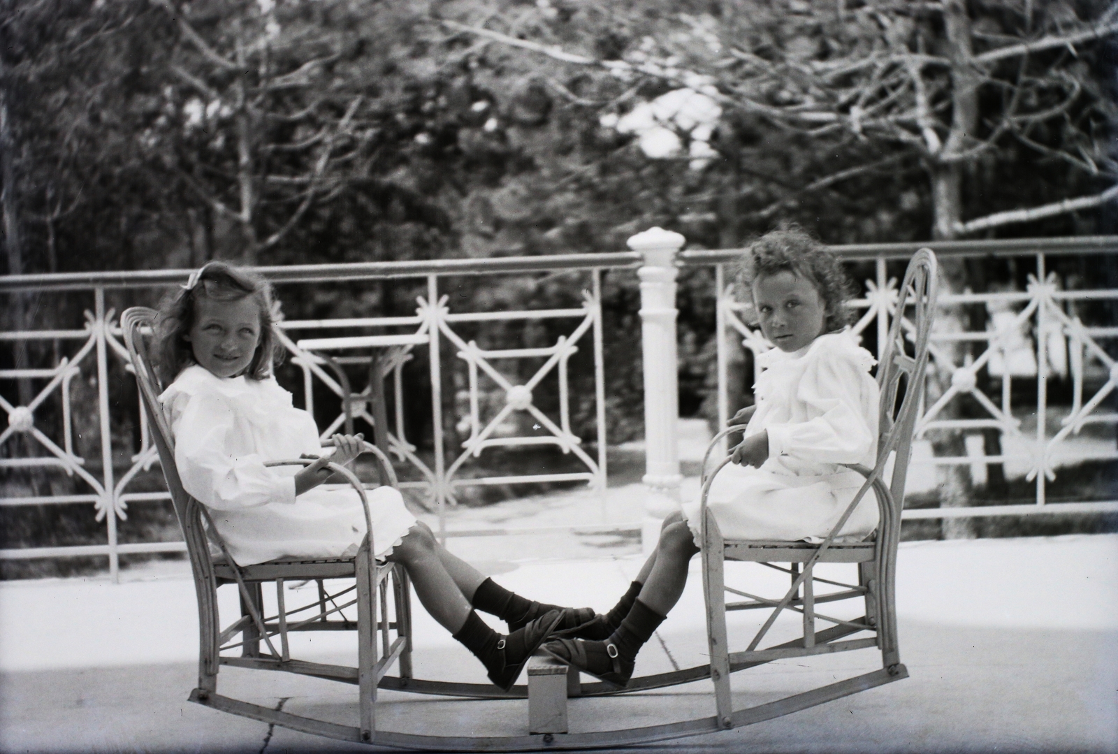 1906, Zichy, toy, terrace, girl, rocking chair, Fortepan #2838
