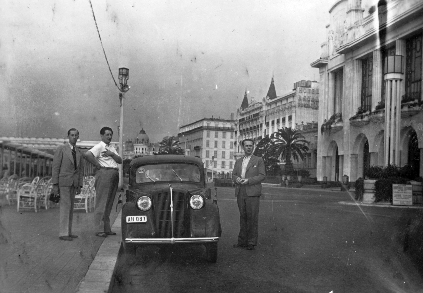 France, Nice, Promenade des Anglais., 1938, Fortepan, German brand, Opel-brand, walkway, resort, automobile, number plate, Fortepan #28427