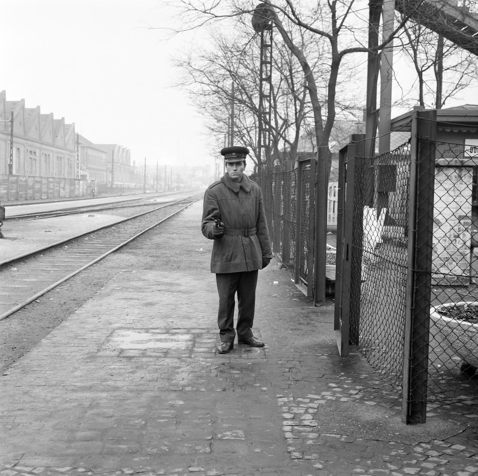 Hungary, Budapest XIX., Kispest vasútállomás, a felvétel a Liszt Ferenc utca - Hofherr Albert (Vöröscsillag) utca közötti gyalogosfelüljáró közelében készült. A kép forrását kérjük így adja meg: Fortepan / Budapest Főváros Levéltára. Levéltári jelzet: HU.BFL.XV.19.c.10, 1971, Budapest Főváros Levéltára / BRFK helyszínelési fényképei, BRFK Hivatala Bűnügyi Technikai Osztály, Budapest, Fortepan #284339