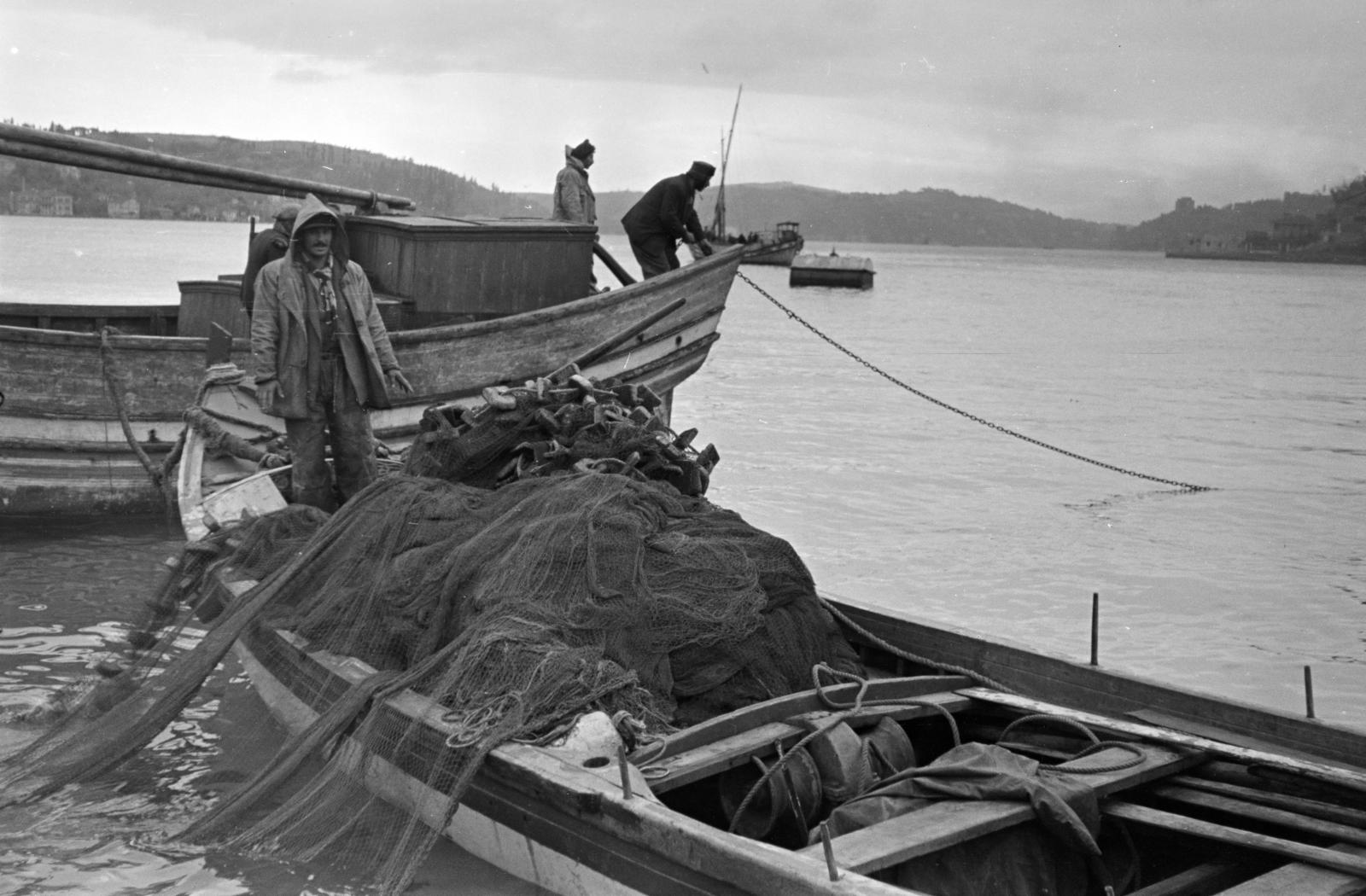 1955, Bihari Erzsébet-Németh Tamás Lajos, halászat, Fortepan #284400