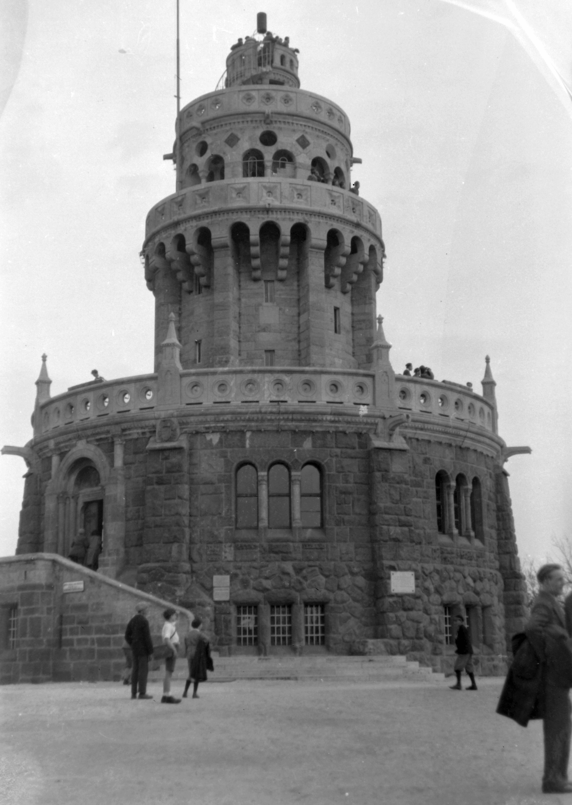 Hungary, Budapest XII., Jánoshegy, Erzsébet-kilátó., 1939, Fortepan, Frigyes Schulek-design, tower, lookout, romanesque revival architect, Budapest, Fortepan #28453