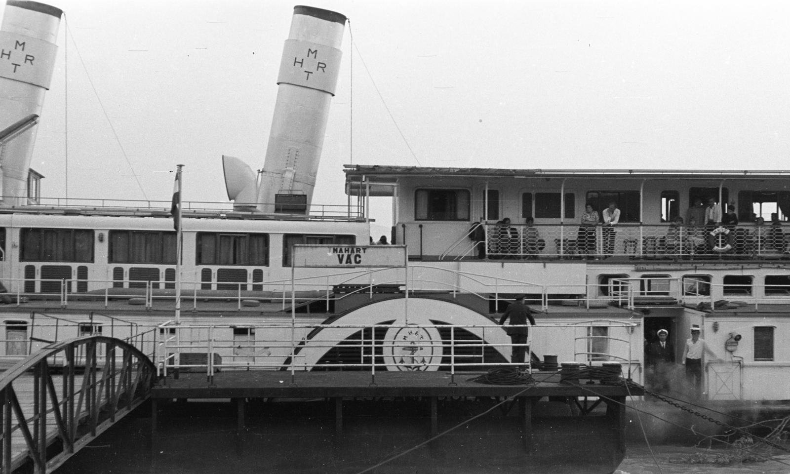 1968, Domokos József, kikötő, Mahart, gőzhajó, Fortepan #284807