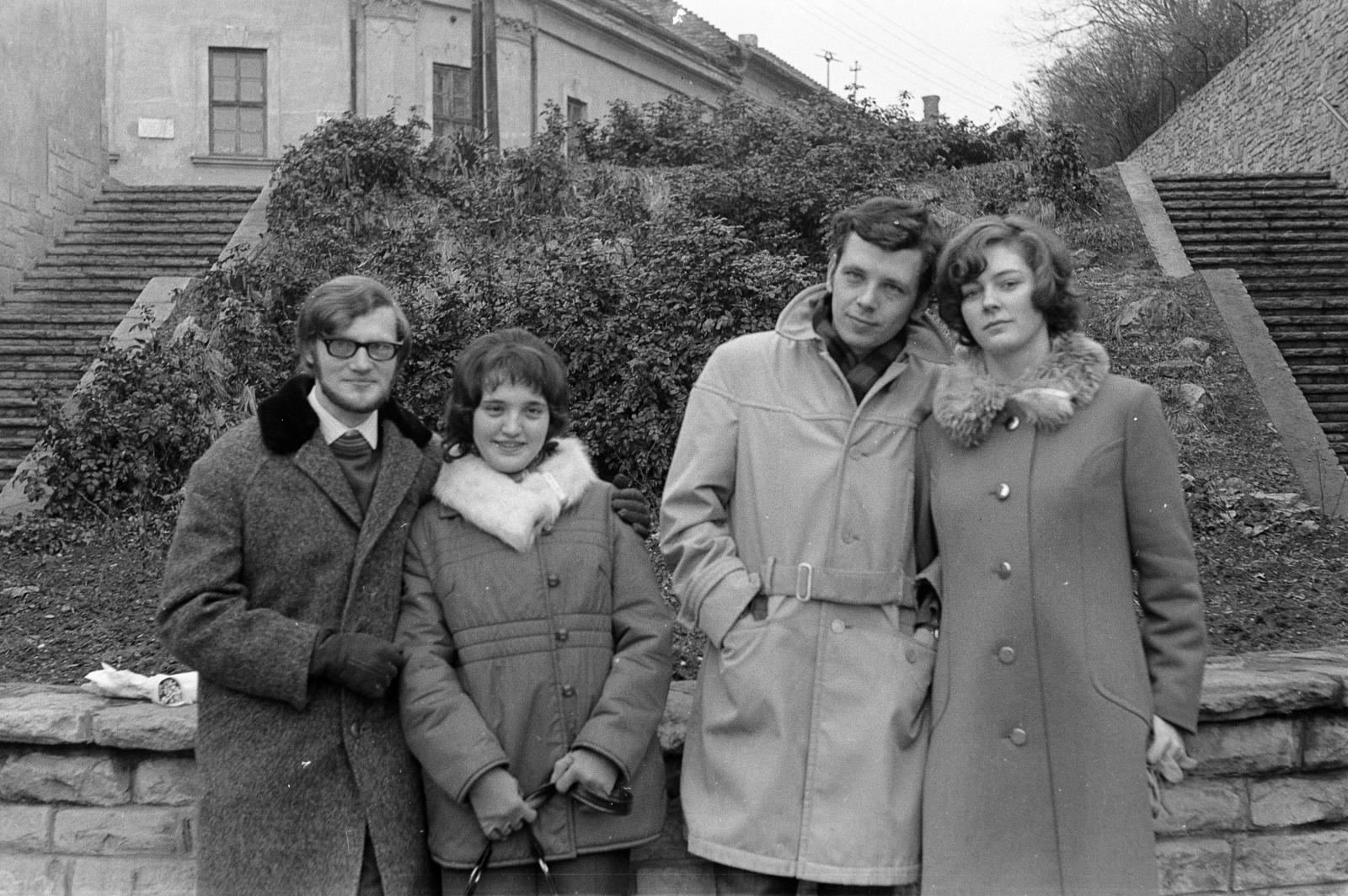 Hungary, Vác, Fürdő utca, fent balra a Katona Lajos utca., 1971, Domokos József, Best of, Fortepan #284819