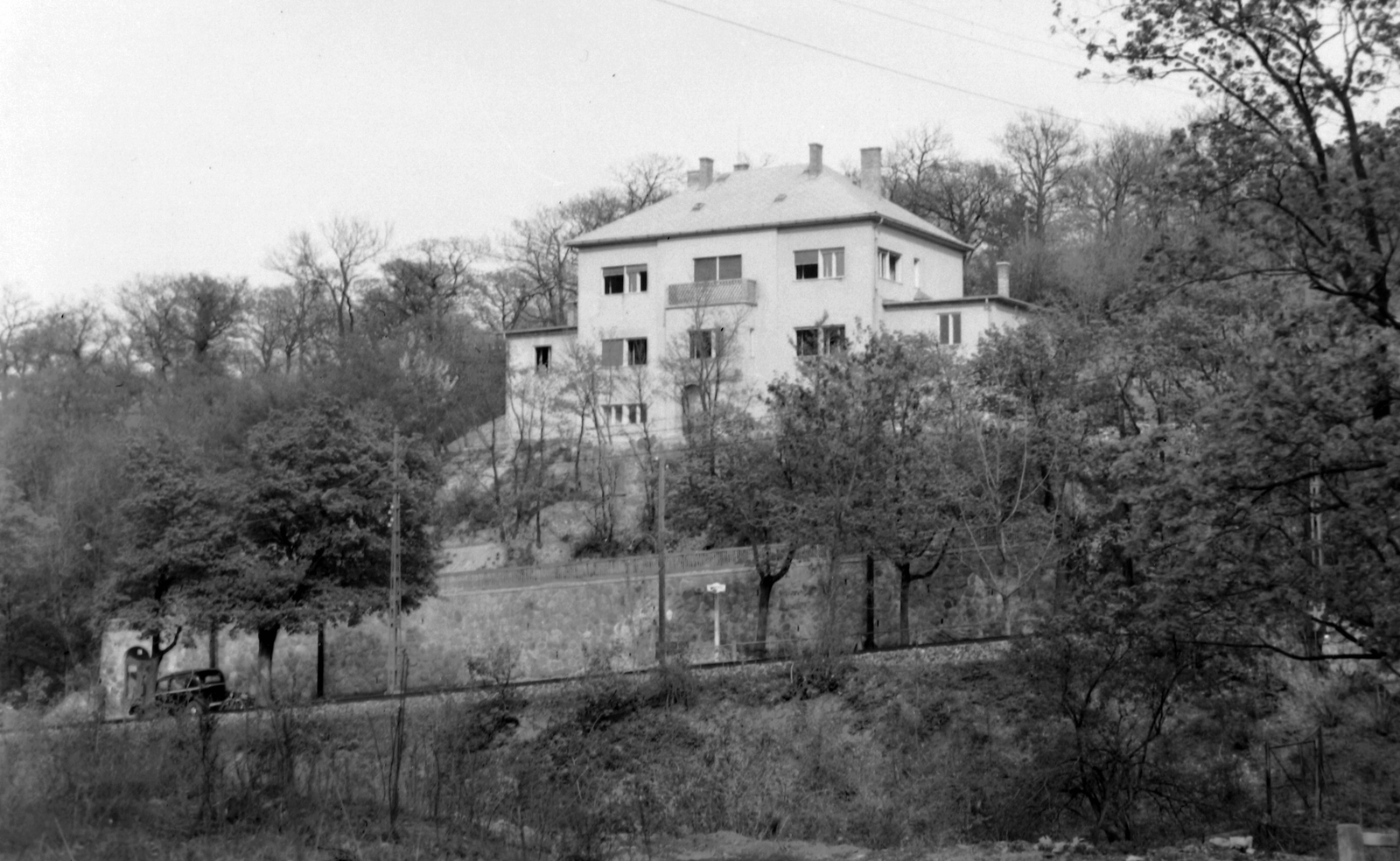 Hungary, Budapest XII., Istenhegyi út 100/a., 1938, Fortepan, street view, funicular train, Budapest, Fortepan #28489