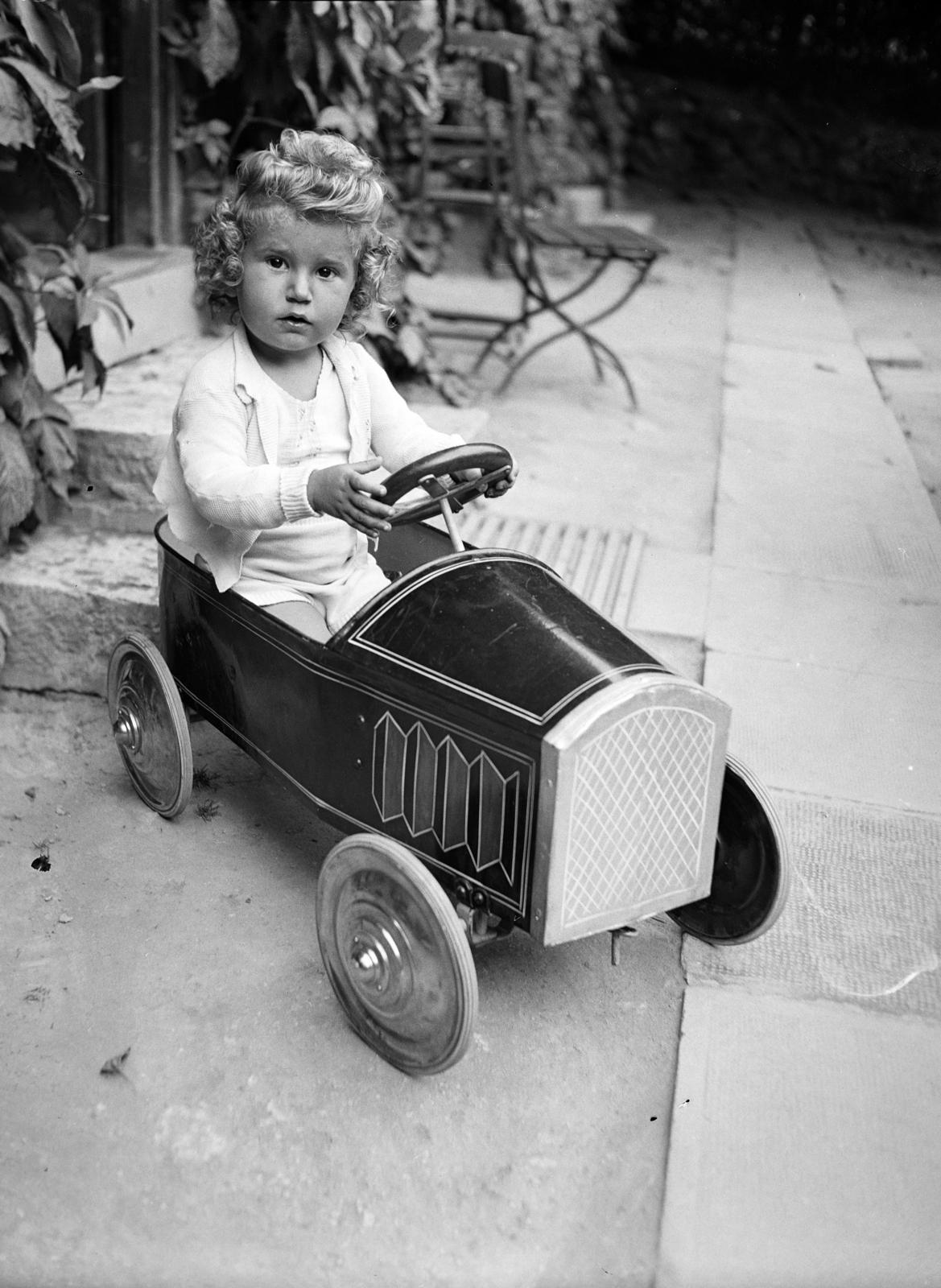 1936, Gara család, pedal car, Fortepan #285248