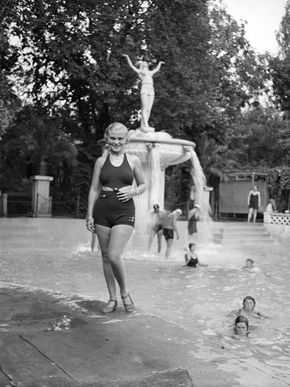 1936, Gara család, strand, Fortepan #285259