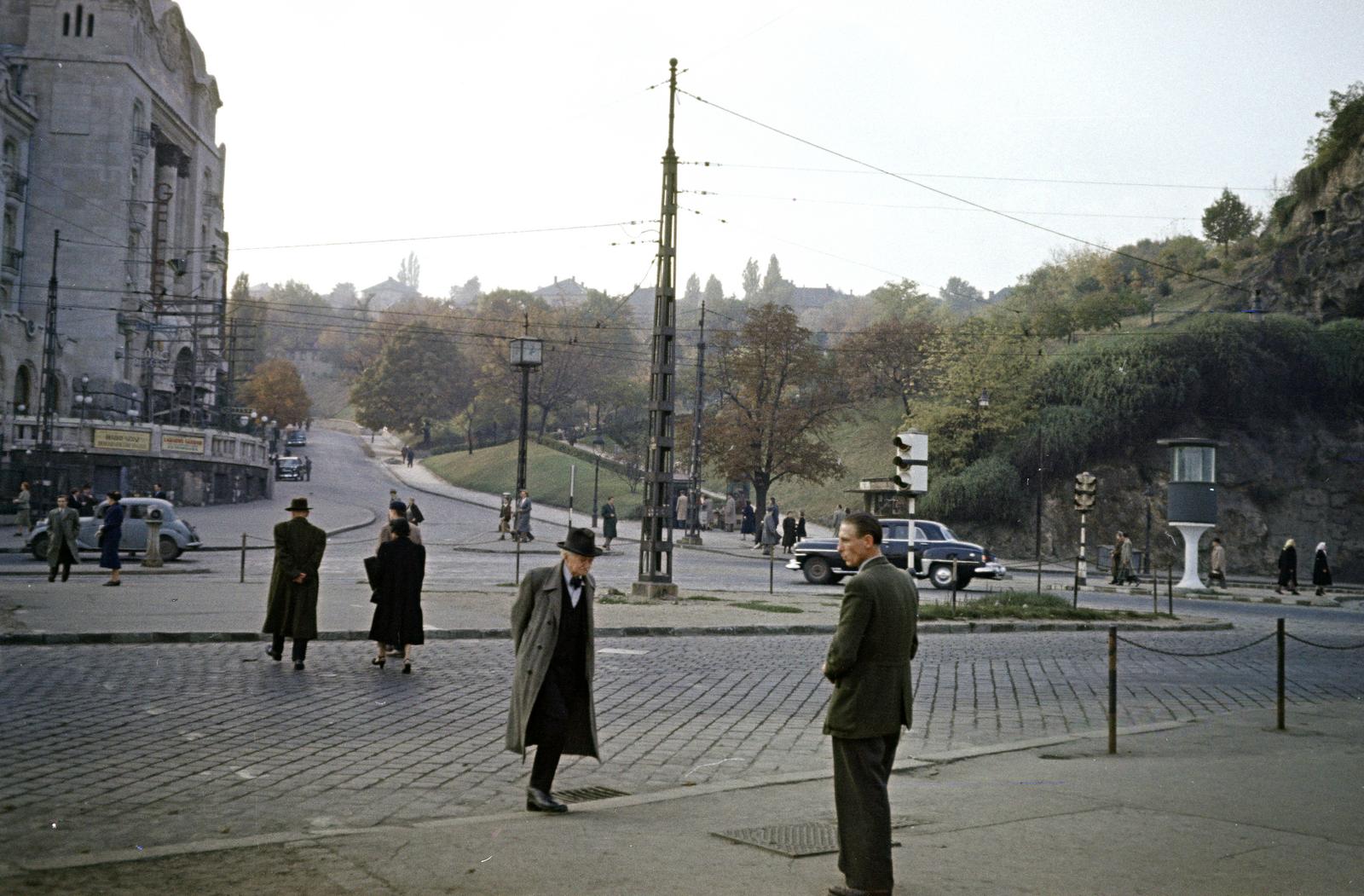 1957, Gara Andor, crosswalk, colorful, Fortepan #285498