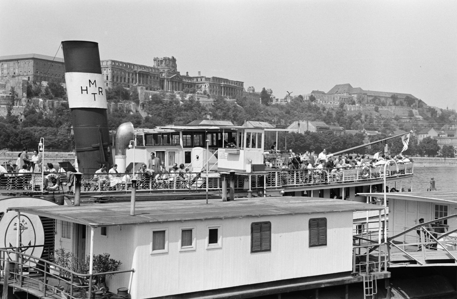 1960, Gara Andor, Duna, kikötő, sétahajó, Fortepan #285538
