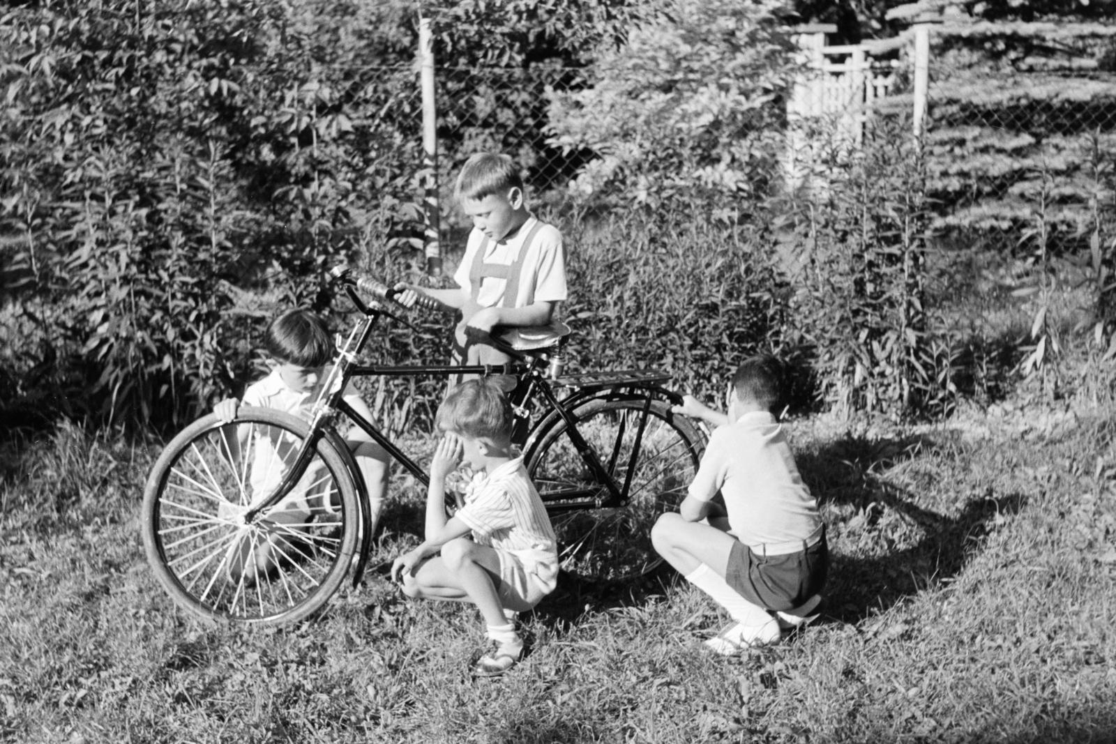 1943, Kieselbach Tamás, kerékpár, Csepel-márka, Fortepan #286263