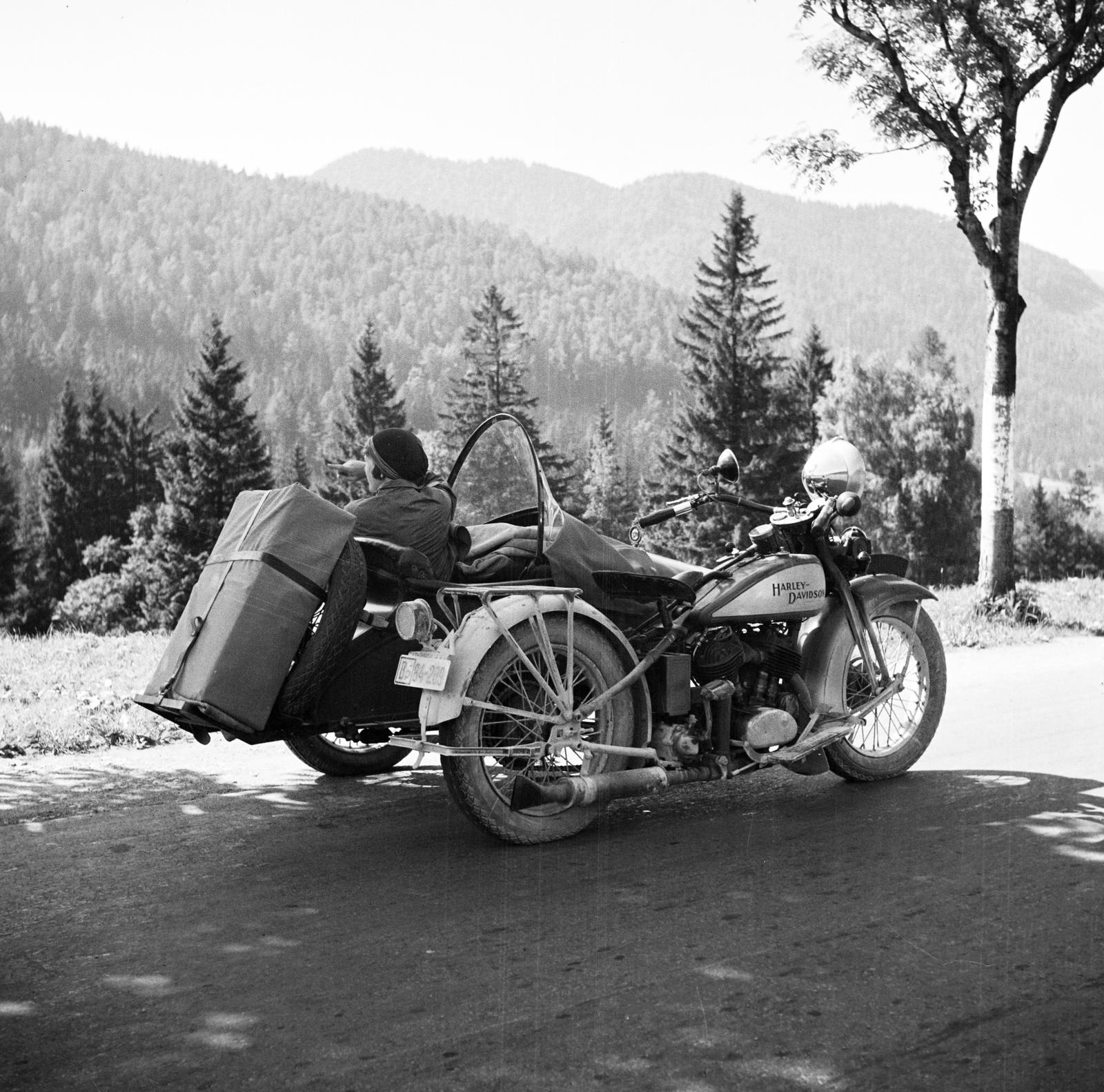 1933, Kieselbach Tamás, oldalkocsis motorkerékpár, Fortepan #286293
