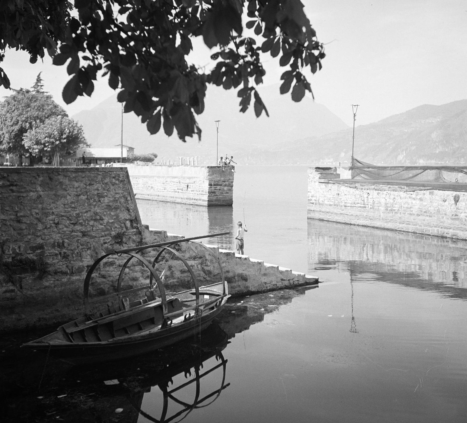 Italy, kikötő., 1933, Kieselbach Tamás, shore, boat, Fortepan #286311