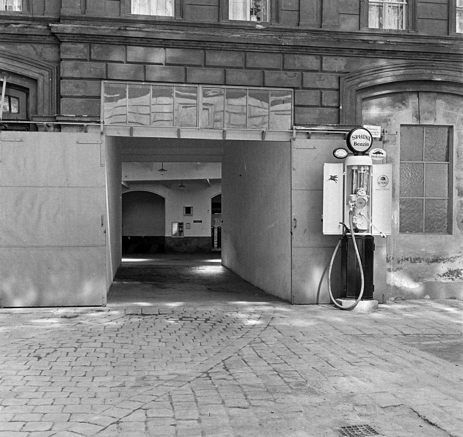 1939, Kieselbach Tamás, label, gas station, Fortepan #286413