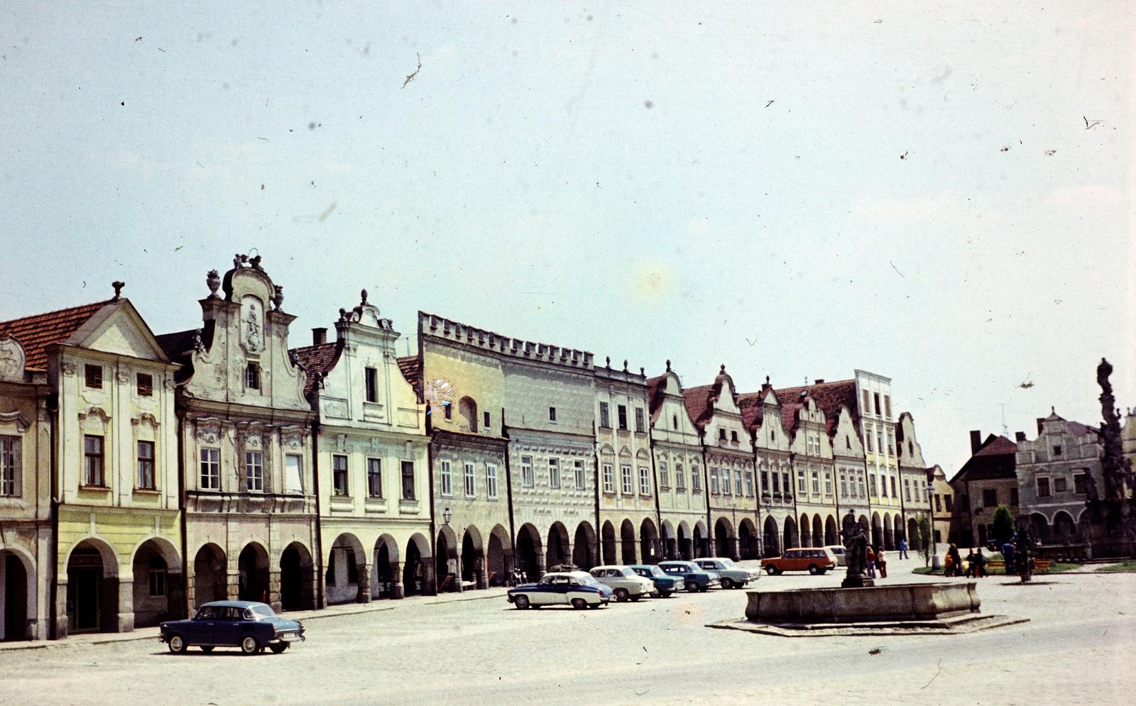 Czech Republik, Telč, Piactér (náměstí Zachariáše z Hradce)., 1973, Kozák, Fortepan #286531