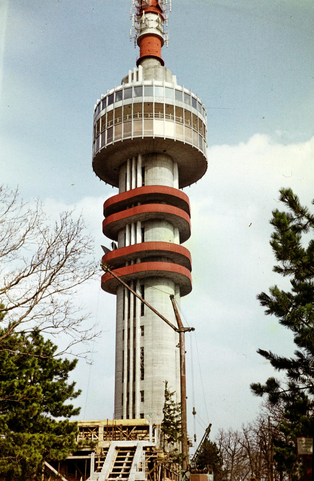 Magyarország, Pécs, TV adótorony a Misina tetőn., 1972, Kozák, színes, Fortepan #286685