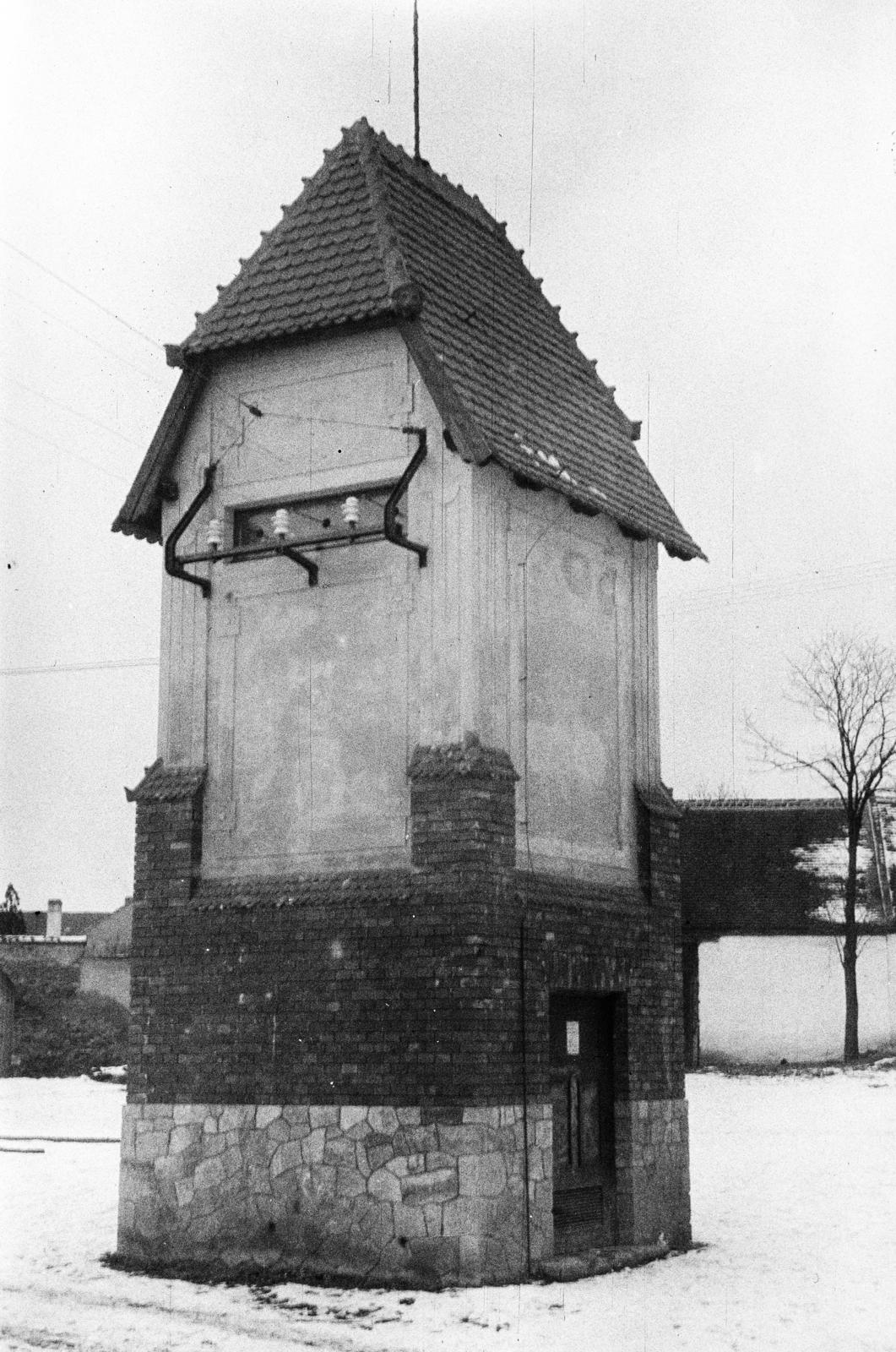 1920, Lánchidi Péter, téglaburkolat, trafóház, Fortepan #287485