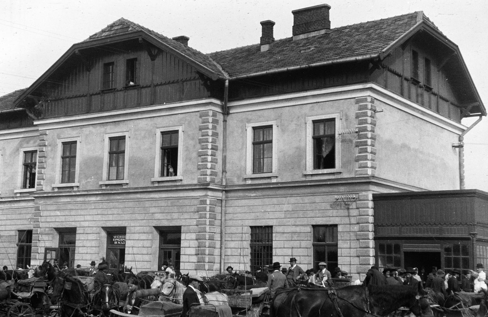 1918, Lánchidi Péter, train station, Fortepan #287492