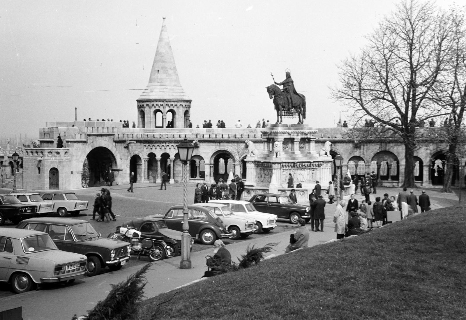 1975, Liszkay Ferenc, lovas szobor, madártávlat, Fortepan #287571