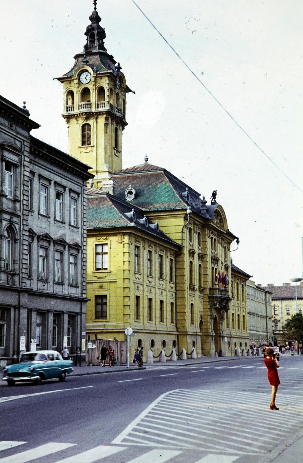 Hungary, Szeged, Széchenyi tér, szemben a Városháza., 1974, Liszkay Ferenc, Fortepan #287660