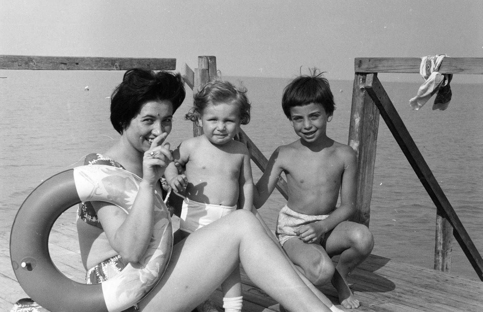 Hungary,Lake Balaton, Tihany, 1962, Pécsi család, Fortepan #287731