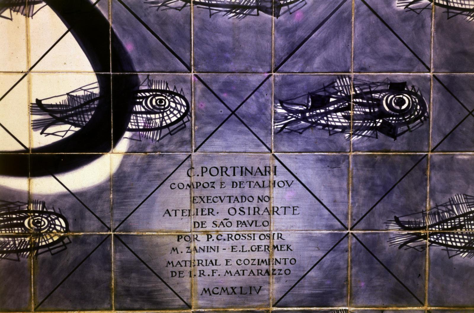 Brazil, Avenida Otacílio Negrão de Lima, az Assisi Szent Ferenc-templom külső csempeborítása., 1962, Csaba László örökösei, Fortepan #288007