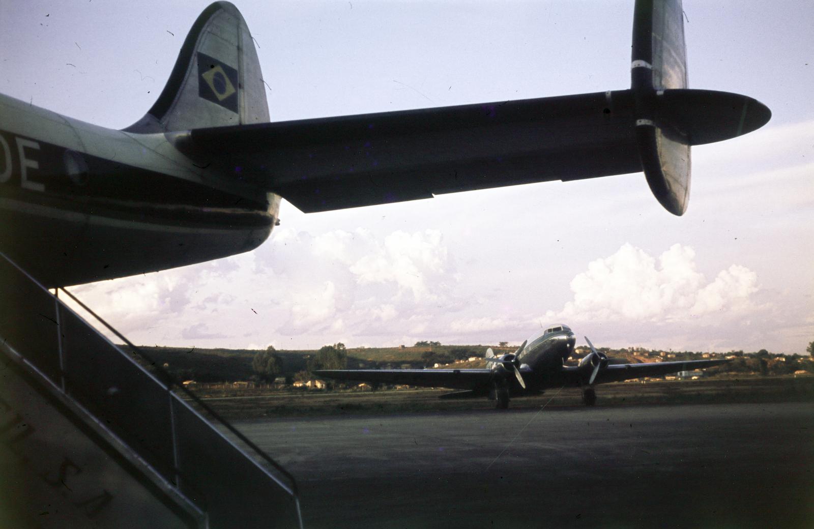 Brazil, 1962, Csaba László örökösei, colorful, airplane, Lockheed-brand, Lockheed L-049 Constellation, Douglas-brand, Fortepan #288011