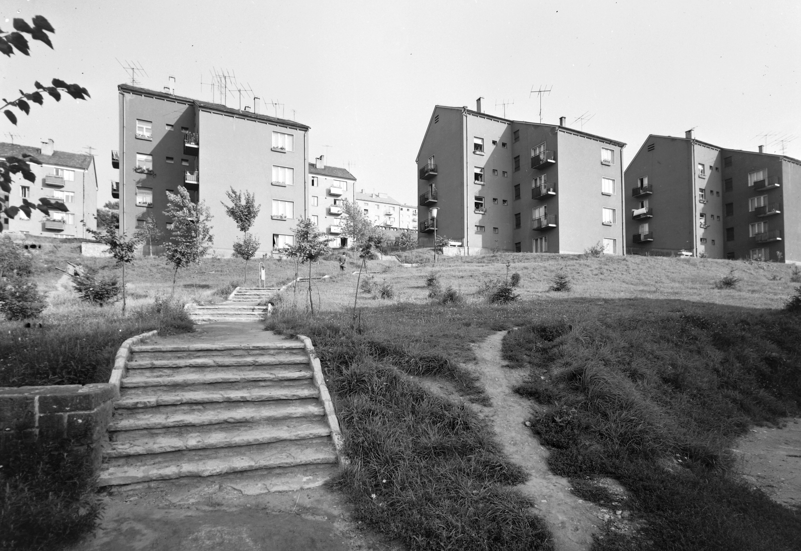 Hungary, Salgótarján, Szerpentin utcai lakótelep., 1966, Építésügyi Dokumentációs és Információs Központ, VÁTI, Fortepan #28807