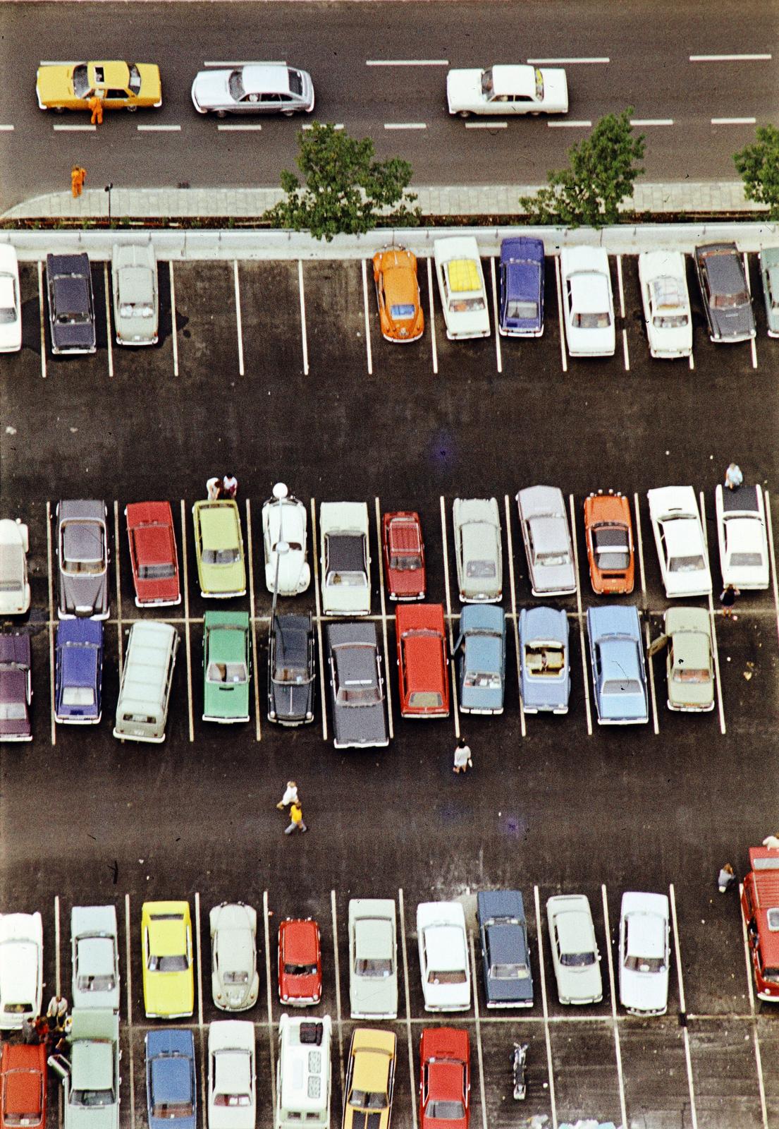 1974, Csaba László örökösei, Best of, plan view, car park, Fortepan #288321