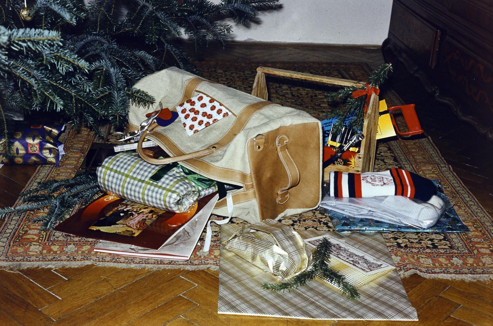 1979, Csaba László örökösei, present, Christmas, still life, colorful, Fortepan #288500