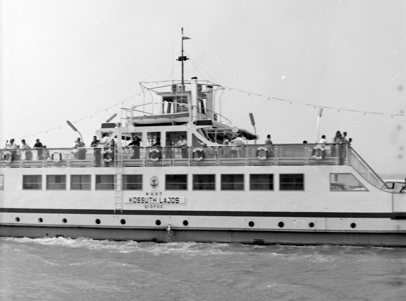 Hungary,Lake Balaton, Kossuth Lajos komp., 1972, Építésügyi Dokumentációs és Információs Központ, VÁTI, ship, ferry, Kossuth Lajos/Komp III. ship, Fortepan #28865