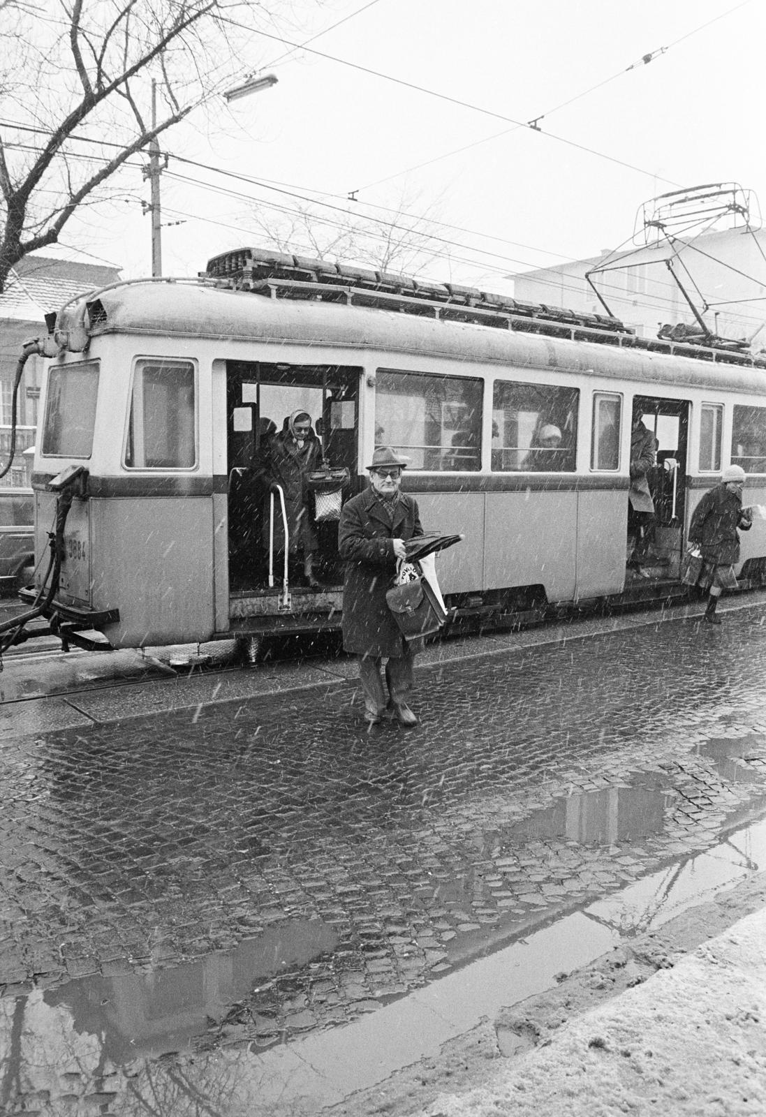 Hungary, Budapest XIV., Thököly út, villamosmegálló az Amerikai út kereszteződésénél., 1982, Prohászka Imre, Budapest, Fortepan #288792