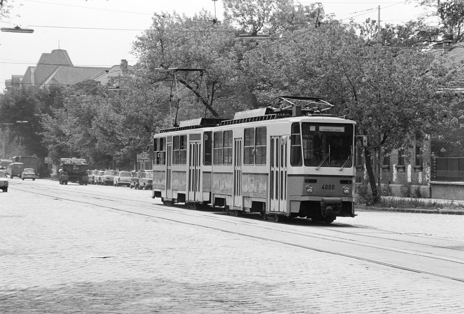 Magyarország, Budapest XIII., Lehel utca, a felvétel a Dózsa György út - Csángó utca közötti szakaszon készült., 1979, Prohászka Imre, villamos, Budapest, Fortepan #288945
