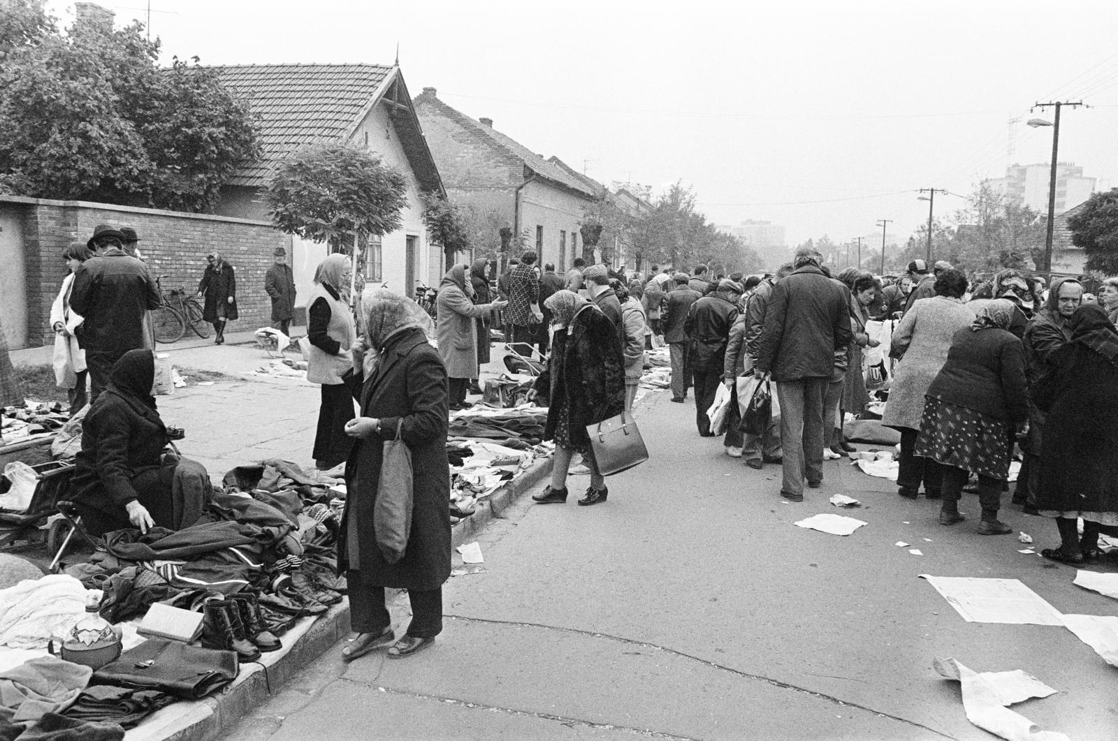 1981, Prohászka Imre, clearance, market, Fortepan #289043