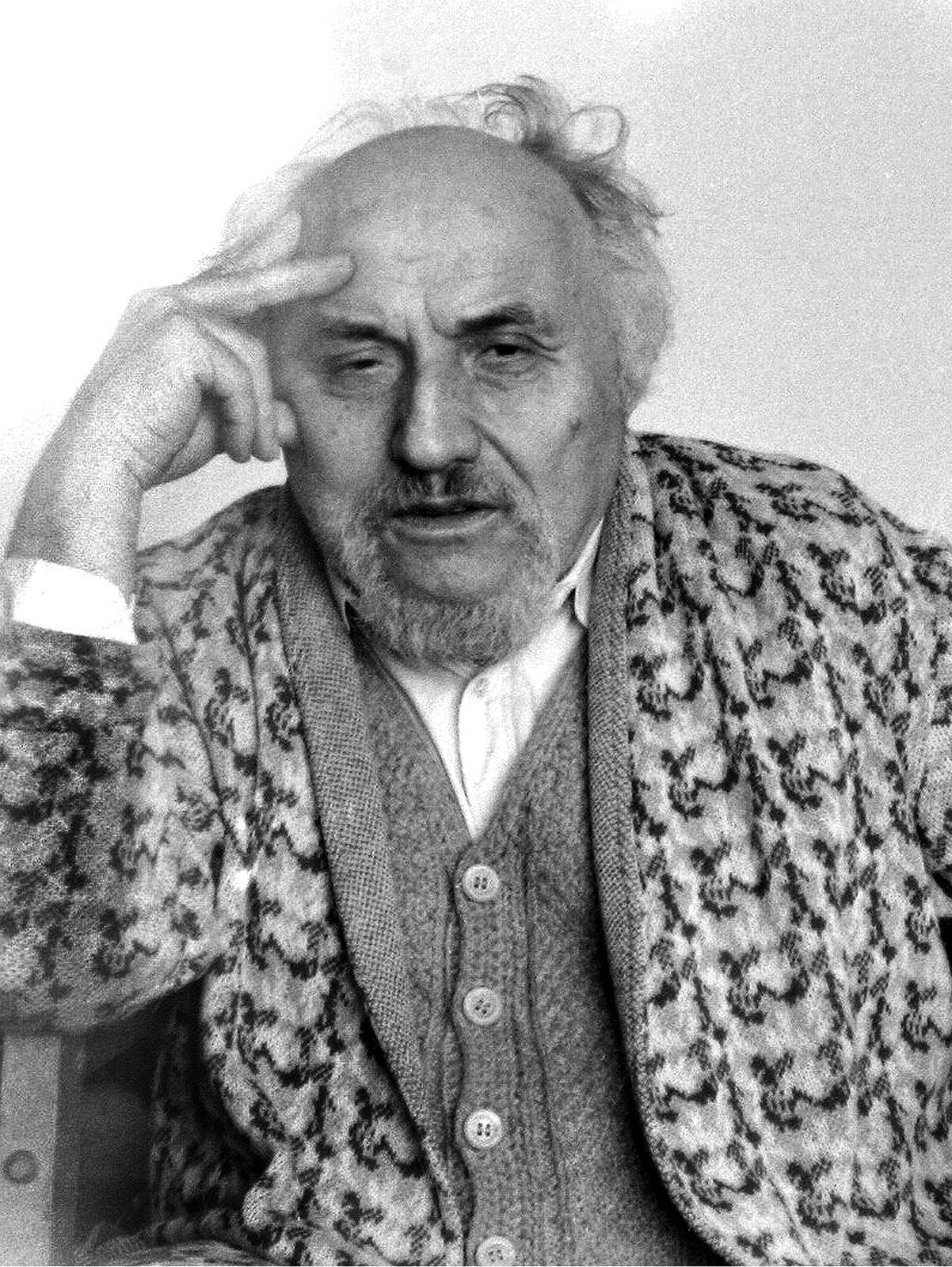 Hungary, Hegedűs András szociológus, politikus, 1955-1956-ban Magyarország miniszterelnöke., 1988, Prohászka Imre, receding hairline, man, portrait, Fortepan #289268