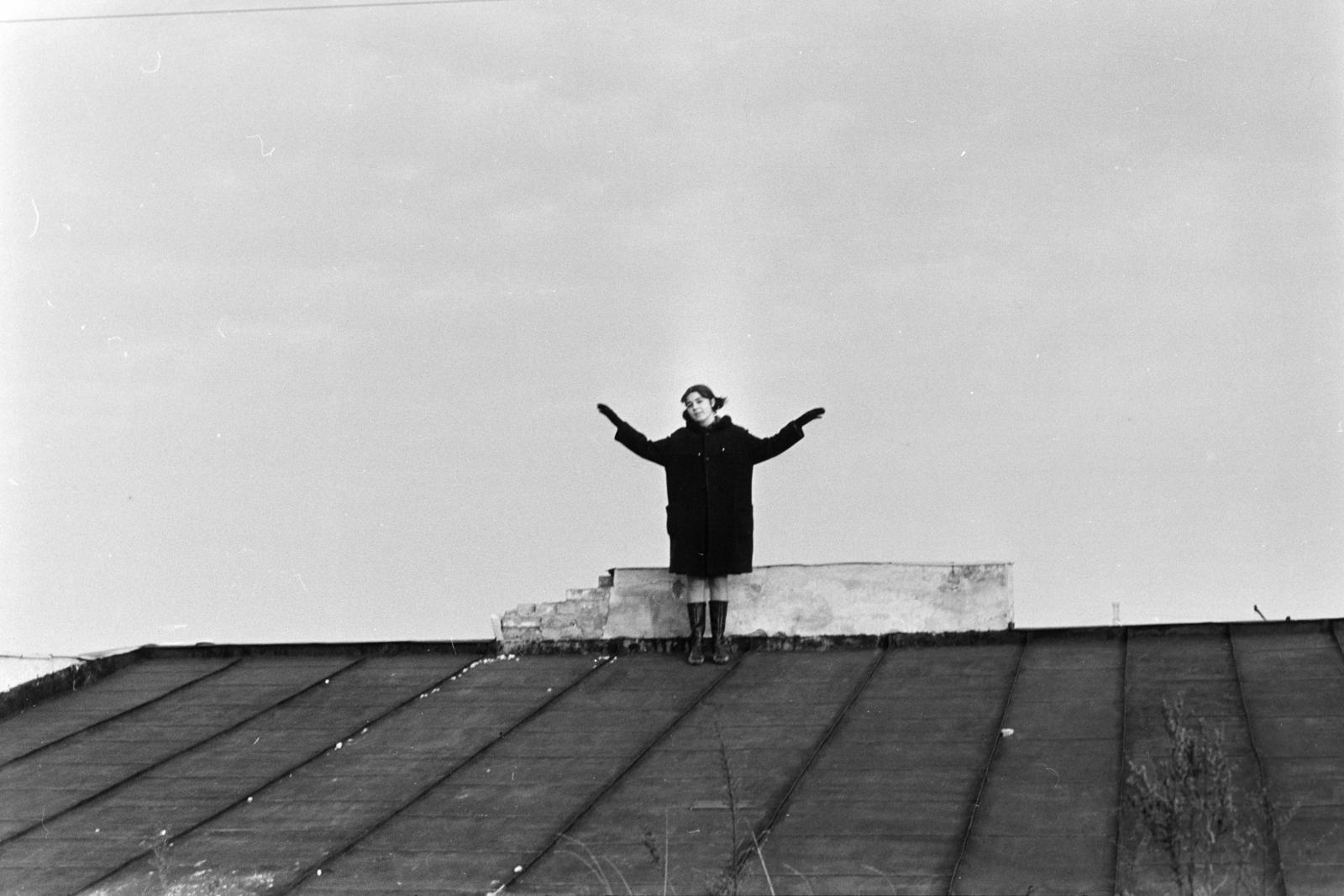 1966, Bencseky Mátyás, háztető, Fortepan #289765